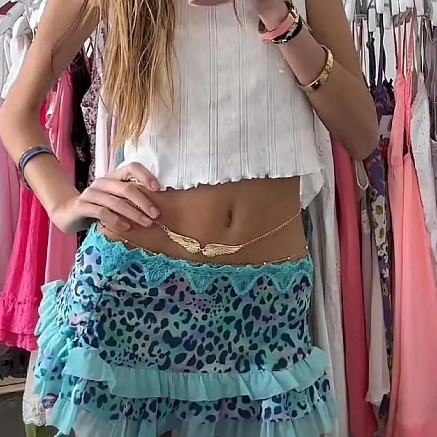 Womens Y2K Lace Mini Skirt Low Rise Pleated Ruffle Half Slip Skirt Mesh Floral Layered Short Mini Skirts Underskirt